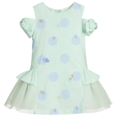 Lapin House Babies' Girls Green Cotton Dress