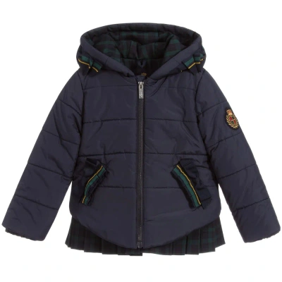 Lapin House Babies' Girls Navy Blue Padded Jacket