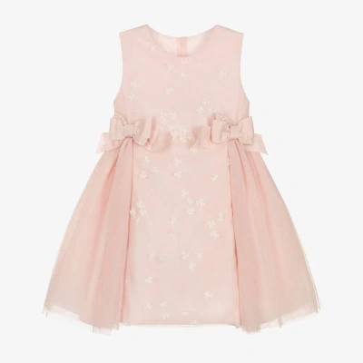 Lapin House Kids' Girls Pale Pink Tulle Bow Dress