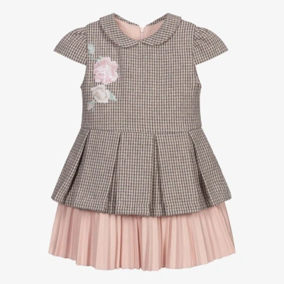 Lapin House Babies' Girls Pink & Grey Check Dress