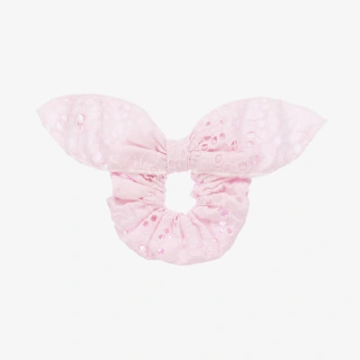 Lapin House Kids' Girls Pink Embroidered Scrunchie