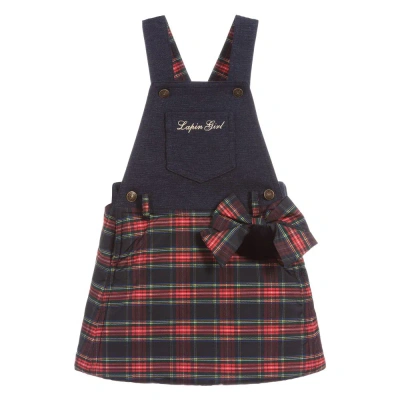 Lapin House Kids' Girls Red & Blue Tartan Dress