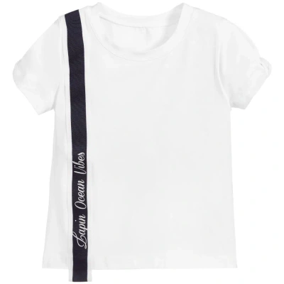 Lapin House Babies' Girls White Cotton T-shirt