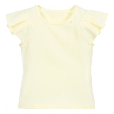 Lapin House Babies' Girls Yellow Cotton T-shirt