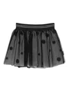Lapin House Glitter Polka-dot Tulle Skirt In Black