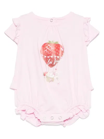 Lapin House Babies' Graphic-print Body In Pink