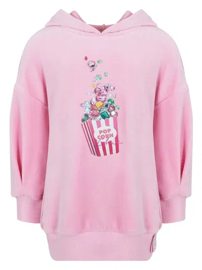 Lapin House Kids' Graphic-print Cotton Dress In Pink