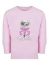 Lapin House Graphic-print Cotton Sweatshirt In Pink