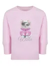 Lapin House Graphic-print Cotton Sweatshirt In Pink