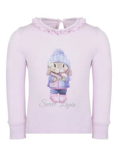 Lapin House Babies' Graphic-print Cotton T-shirt In Pink