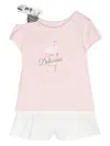 Lapin House Graphic-print Cotton T-shirt (set Of Two) In Pink