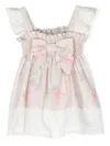 Lapin House Graphic-print Empire-line Dress In Neutrals