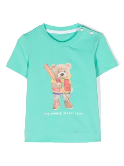 Lapin House Babies' Graphic-print Jersey T-shirt In Green