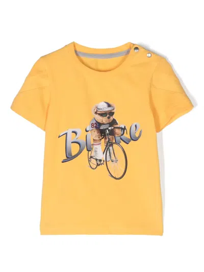 Lapin House Babies' Graphic-print Jersey T-shirt In Yellow