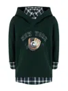 Lapin House Graphic-print Layered-design Hoodie In Grün