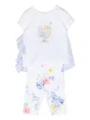 Lapin House Graphic-print Panelled Tracksuit In White