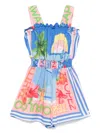 Lapin House Graphic-print Playsuit In Blue