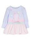 Lapin House Graphic-print Puffball Dress In 蓝色