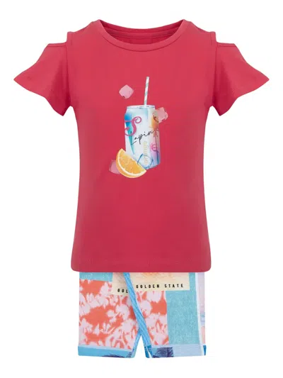Lapin House Kids' Graphic-print Short Set In Blue