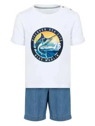 Lapin House Kids' Graphic-print Shorts In Blue