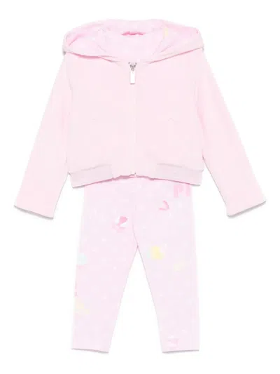 Lapin House Babies' Graphic-print Tracksuit Set In Pink