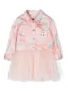 Lapin House Graphic-print Tulle Dress (set Of Two) In Pink