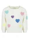 Lapin House Heart-embroidered Jersey Sweatshirt In White