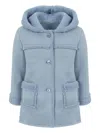 Lapin House Hooded Coat In Blue