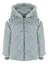 Lapin House Hooded Faux-fur Jacket In Blue