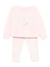 Lapin House Knit Print-panelled Tracksuit Set In Pink