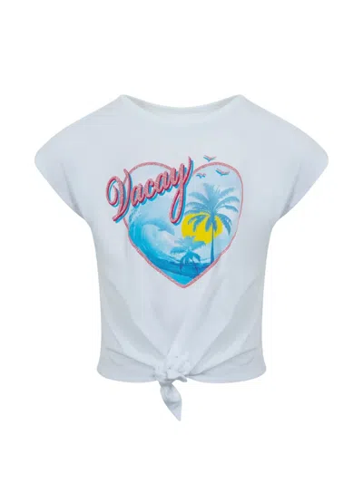 Lapin House Kids' Knot Print T-shirt In White
