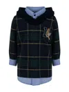 Lapin House Layered-design Hoodie In Black