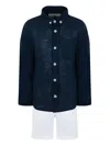 Lapin House Linen Shirt And Shorts Set In Blue