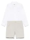 Lapin House Linen Shorts Set In 中性色