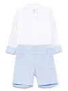 Lapin House Linen Shorts Set In White