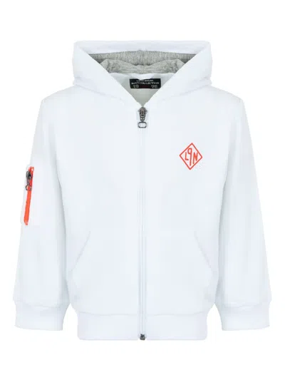 Lapin House Kids' Logo-appliqué Cotton Hoodie In White