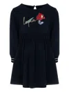Lapin House Logo-embellished Dress In Blue