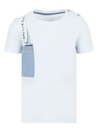 Lapin House Kids' Logo-orint Cotton T-shirt In White