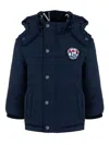 Lapin House Logo Patch Buttoned Jacket In Blue