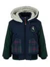 Lapin House Logo Patch Zipped Jacket In Black