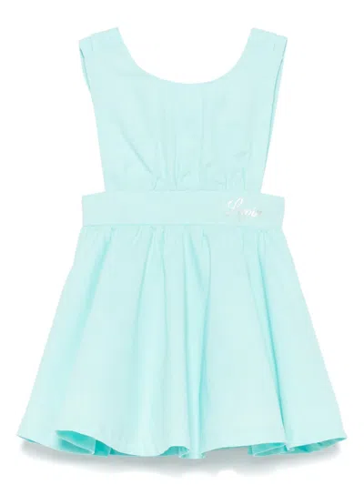 Lapin House Kids' Logo-print Dress In Blue