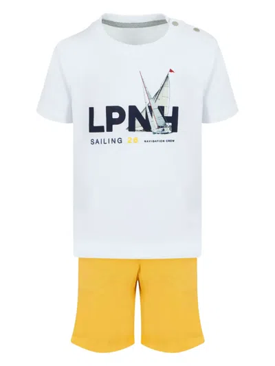 Lapin House Kids' Logo-print Short Set In White