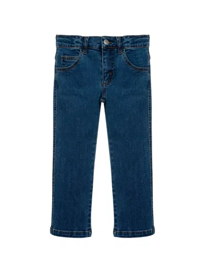 Lapin House Babies' Logo-patch Embroidered Jeans In Blue