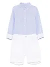 Lapin House Long-sleeve Shorts Set In White