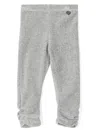 Lapin House Mélange-effect Velvet Trousers In Grey