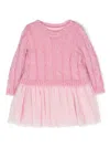 Lapin House Metallic-threading Dress Set In Pink
