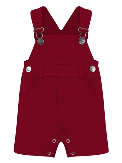 Lapin House Babies' Multi-pocket Cotton Overalls In Red