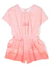 Lapin House Ombré-effect Stretch-cotton Playsuit In Pink