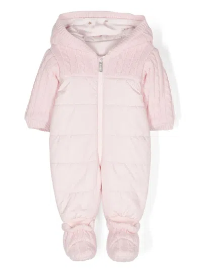 Lapin House Babies' Padded Quilted Pajamas In Pink