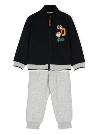 Lapin House Kids' Patch-detail Jersey Tracksuit In Grey